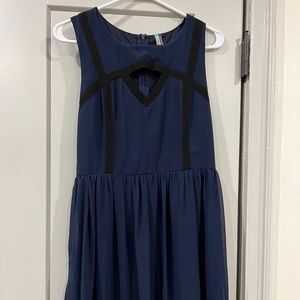 Navy and black dress